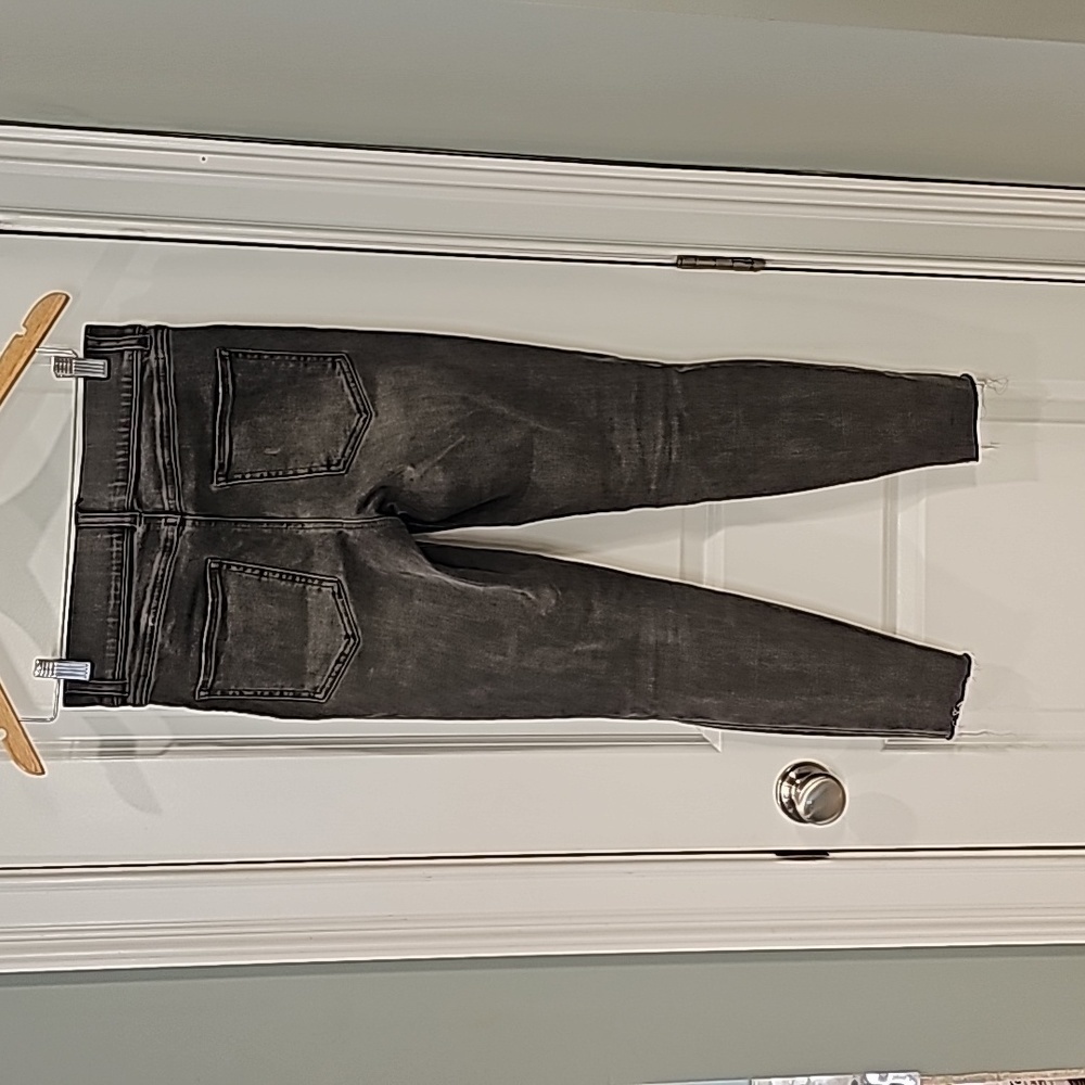 Spanx Gray Distressed Slim Built-in In Shaping Panel High Waist Jeans - Size S/P - Picture 8 of 12